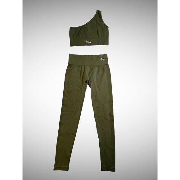 Body NV Sexy Workout Set, One shoulder Sports Bra and Leggings, Large - Picture 1 of 5